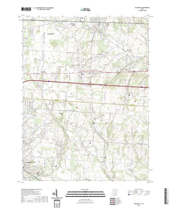 Pataskala 2023 topographic map thumbnail