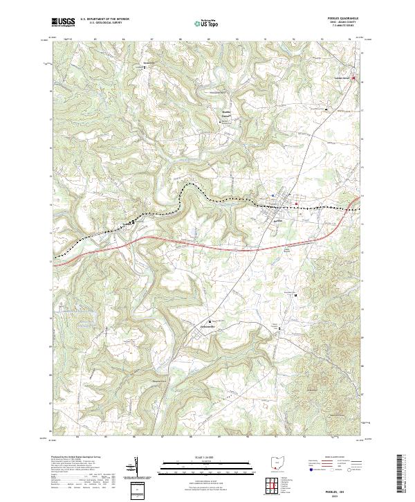 Peebles 2023 topographic map thumbnail