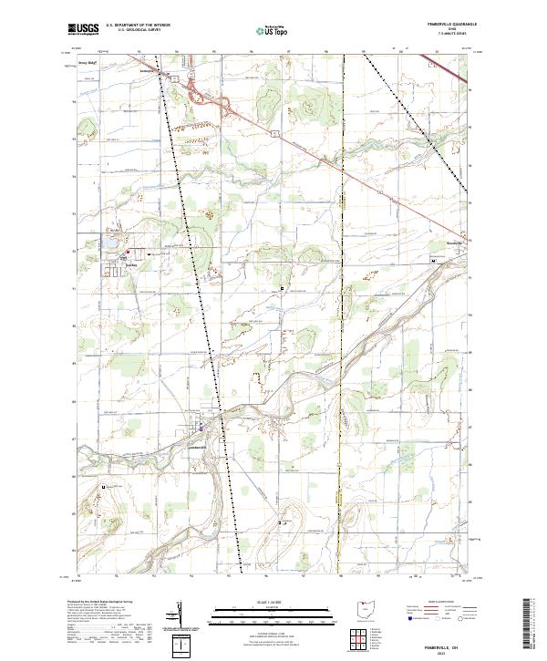 Pemberville 2023 topographic map thumbnail