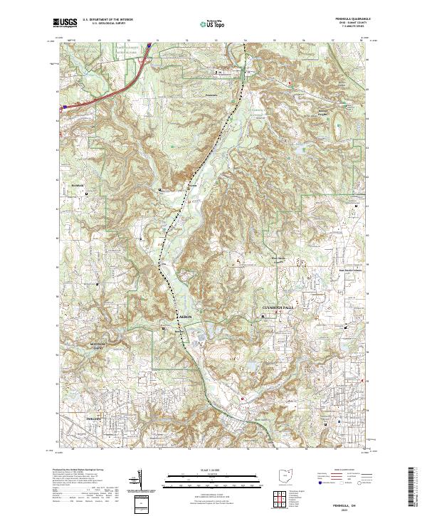 Peninsula 2023 topographic map thumbnail