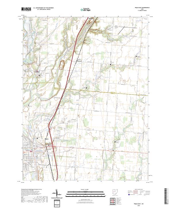 Piqua East topographic map thumbnail