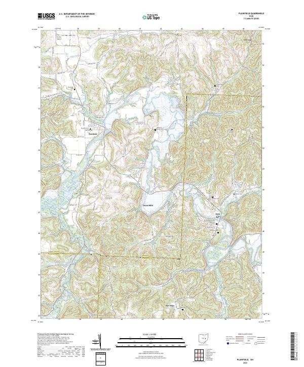 Plainfield 2023 topographic map thumbnail