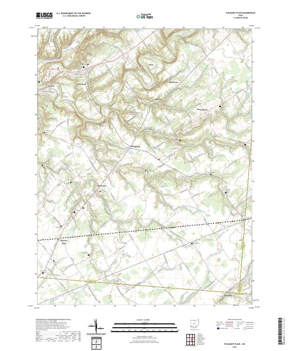 Pleasant Plain 2023 topographic map thumbnail
