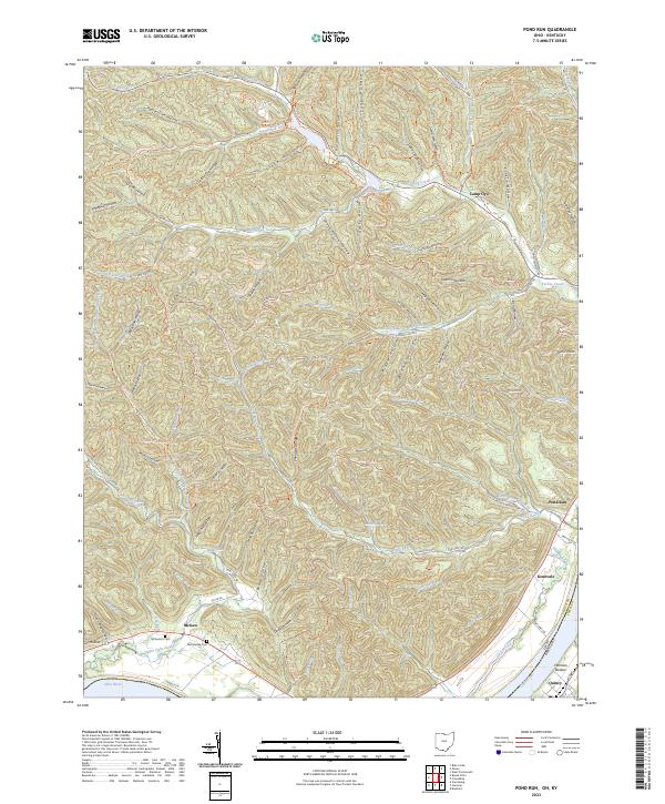 Pond Run 2023 topographic map thumbnail