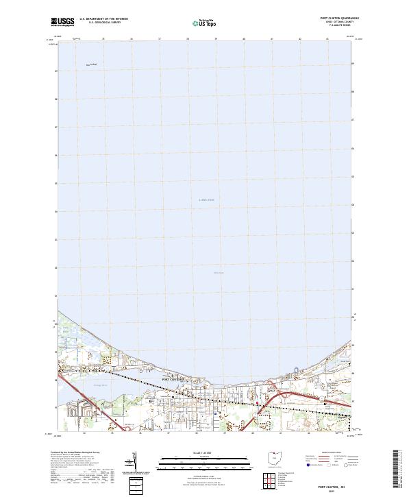 Port Clinton 2023 topographic map thumbnail