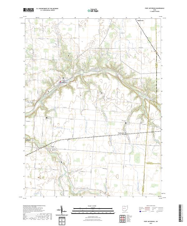 Port Jefferson 2023 topographic map thumbnail