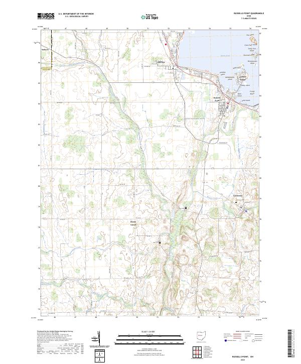Russells Point 2023 topographic map thumbnail