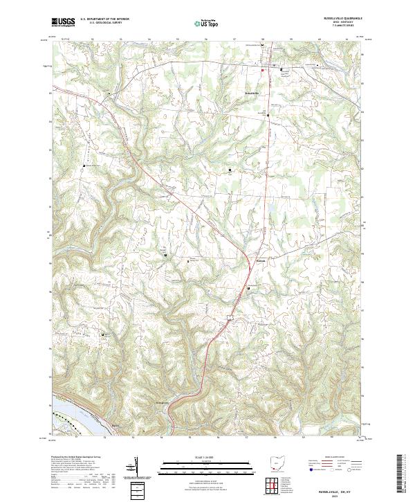 Russellville 2023 topographic map thumbnail