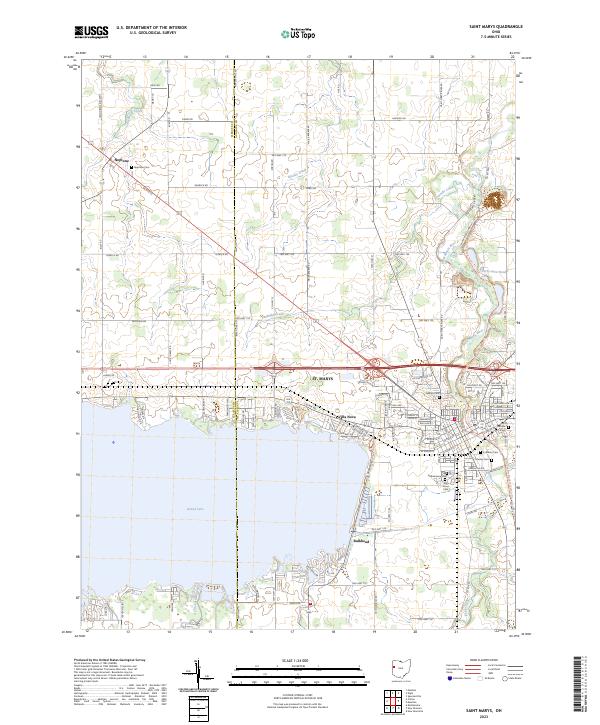 Saint Marys 2023 topographic map thumbnail