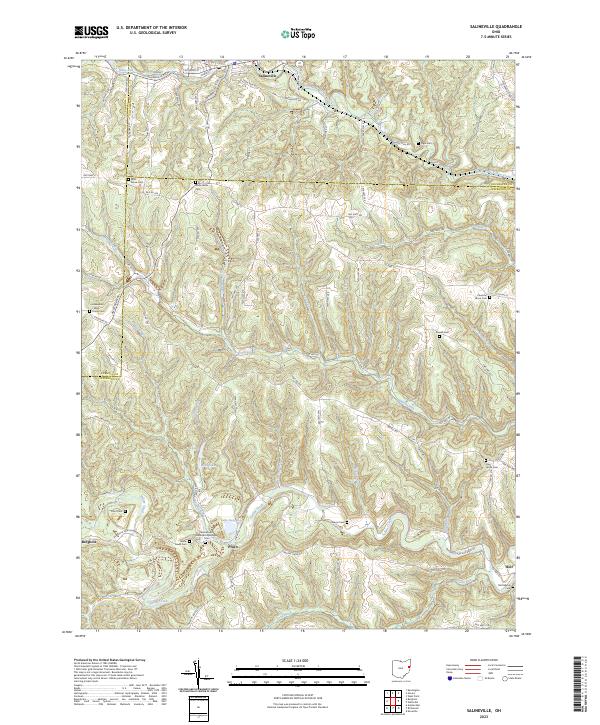 Salineville 2023 topographic map thumbnail