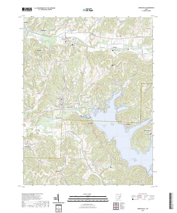 Senecaville 2023 topographic map thumbnail