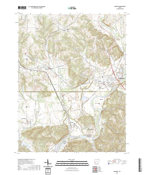 Shandon 2023 topographic map thumbnail