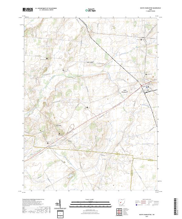 South Charleston 2023 topographic map thumbnail