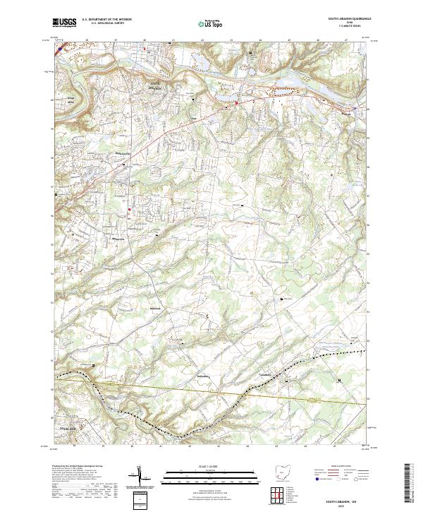 South Lebanon topographic map thumbnail
