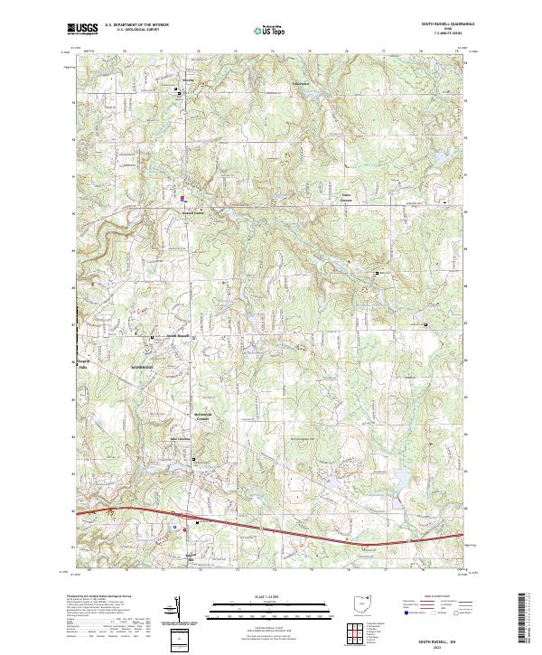 South Russell 2023 topographic map thumbnail
