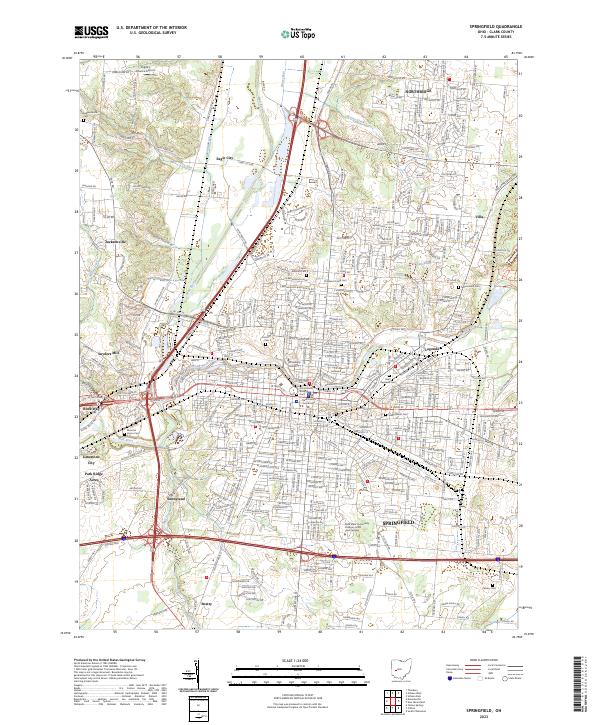 Springfield 2023 topographic map thumbnail