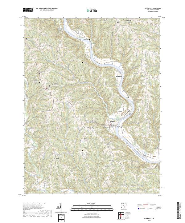 Stockport 2023 topographic map thumbnail