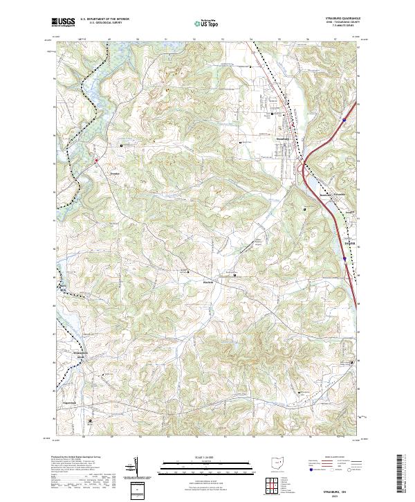 Strasburg 2023 topographic map thumbnail