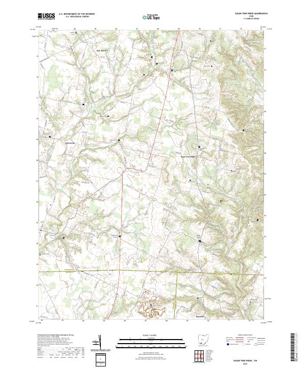 Sugar Tree Ridge 2023 topographic map thumbnail