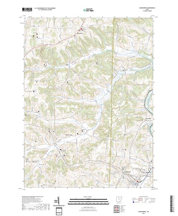 Sugarcreek 2023 topographic map thumbnail