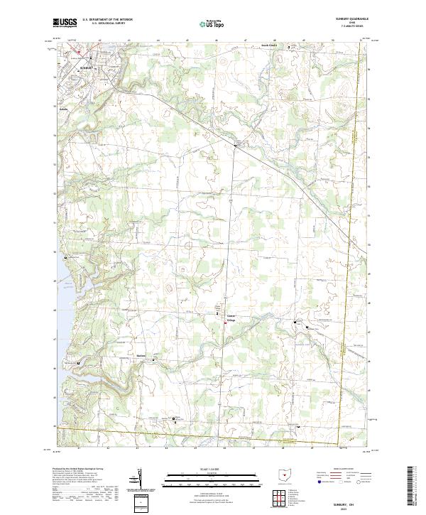 Sunbury 2023 topographic map thumbnail