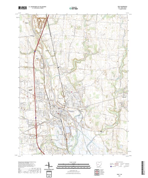 Troy 2023 topographic map thumbnail