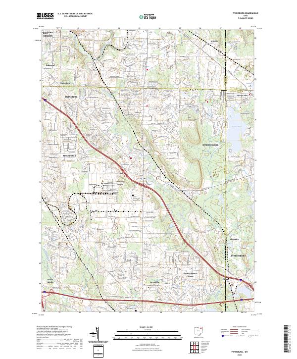 Twinsburg 2023 topographic map thumbnail