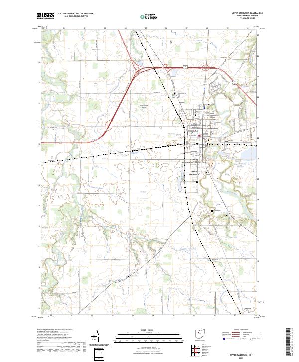 Upper Sandusky 2023 topographic map thumbnail