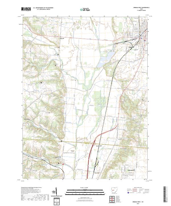 Urbana West 2023 topographic map thumbnail
