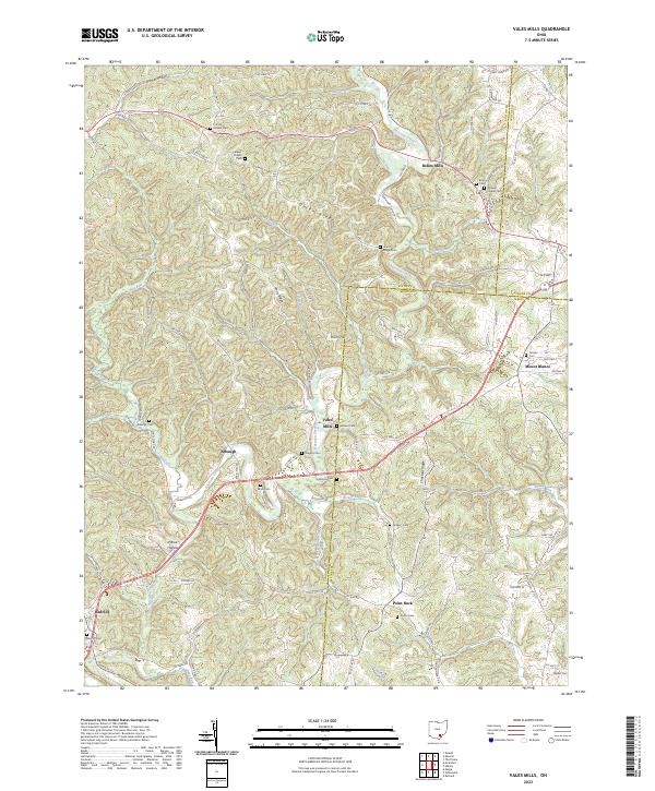 Vales Mills 2023 topographic map thumbnail