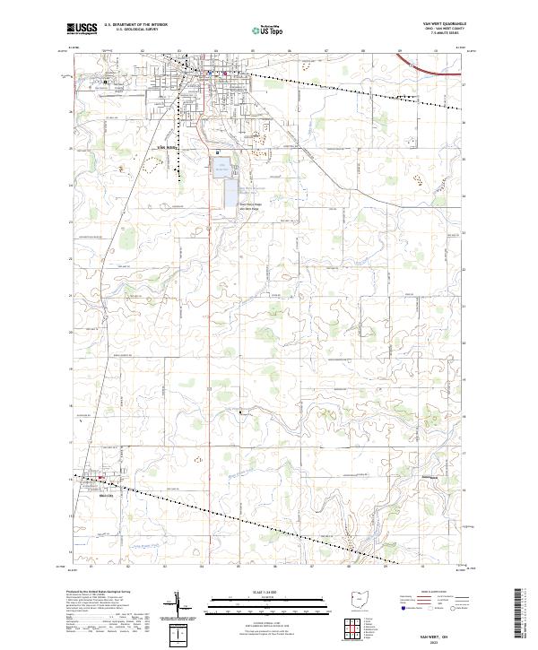 Van Wert 2023 topographic map thumbnail
