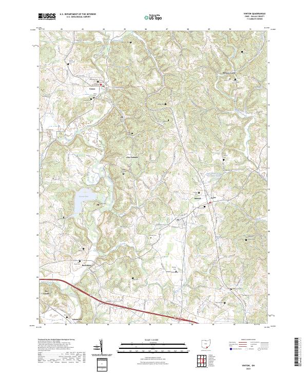 Vinton 2023 topographic map thumbnail