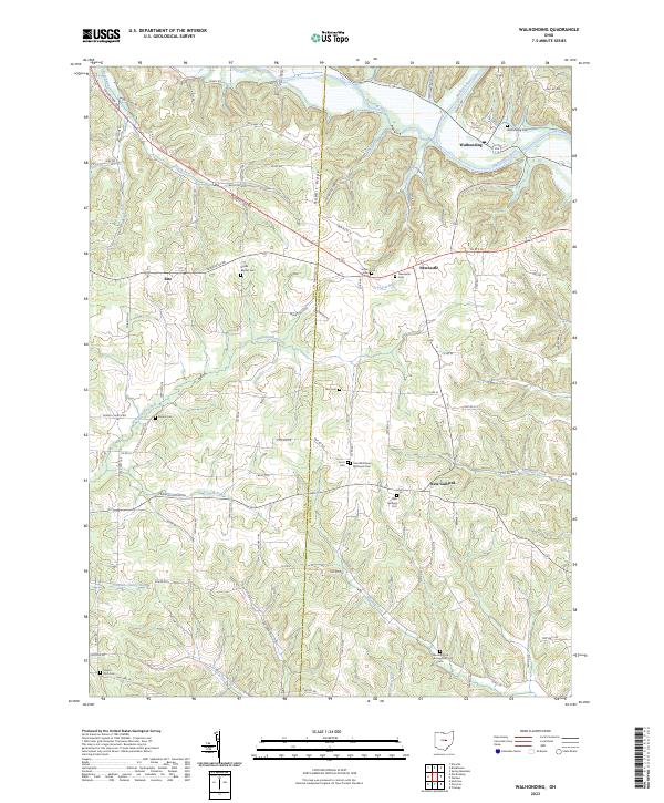 Walhonding 2023 topographic map thumbnail