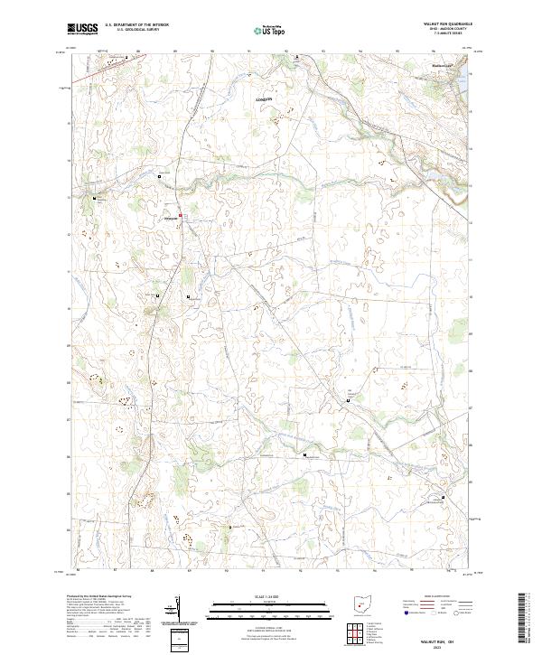 Walnut Run 2023 topographic map thumbnail