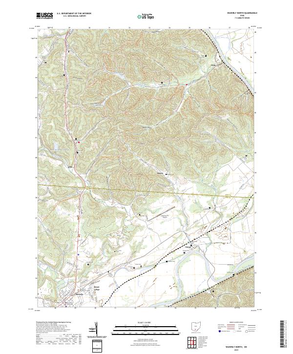 Waverly North 2023 topographic map thumbnail