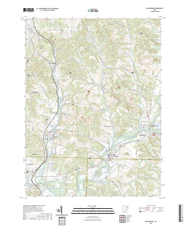 Waynesburg 2023 topographic map thumbnail