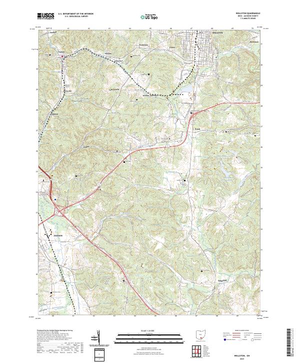 Wellston 2023 topographic map thumbnail