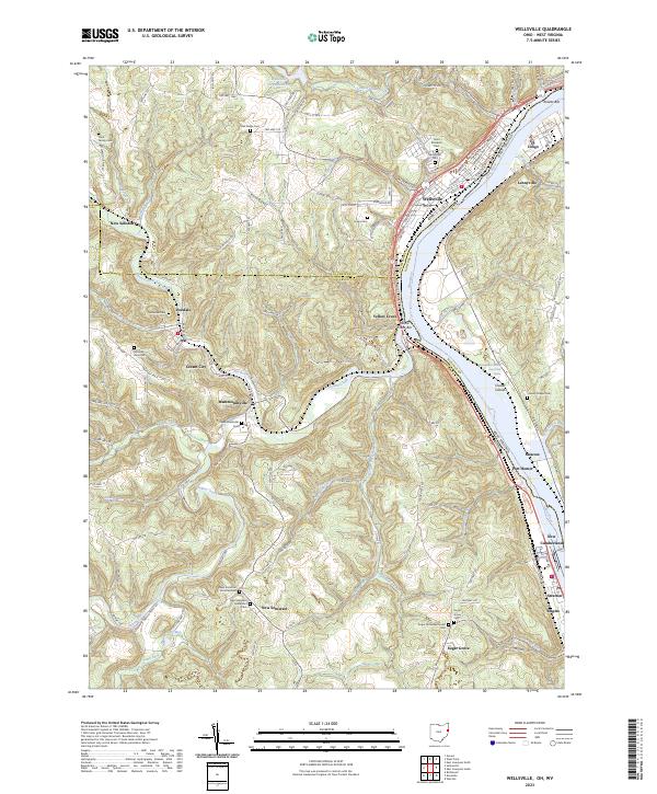 Wellsville 2023 topographic map thumbnail