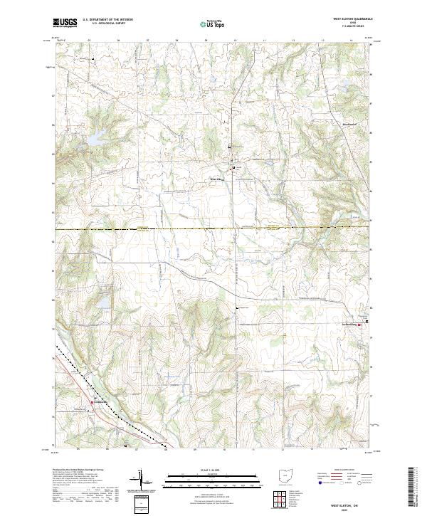 West Elkton 2023 topographic map thumbnail