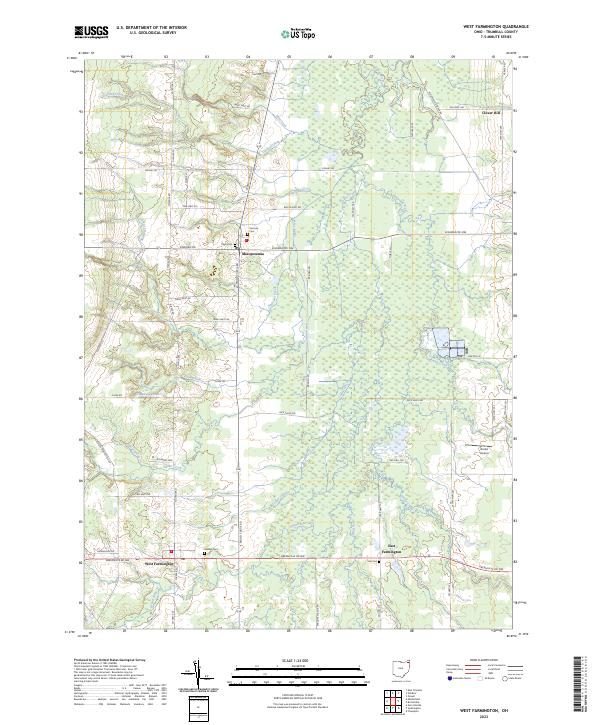 West Farmington 2023 topographic map thumbnail