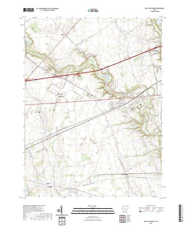 West Jefferson 2023 topographic map thumbnail