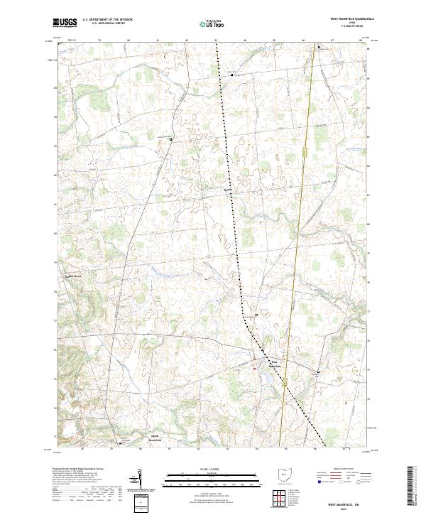 West Mansfield 2023 topographic map thumbnail