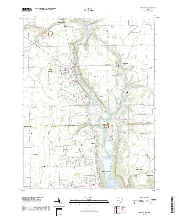 West Milton 2023 topographic map thumbnail