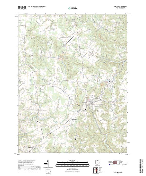 West Union 2023 topographic map thumbnail