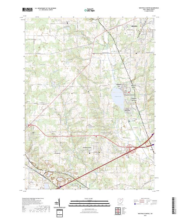 Westfield Center 2023 topographic map thumbnail