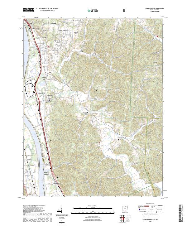 Wheelersburg 2023 topographic map thumbnail