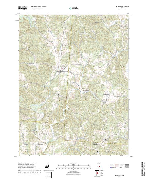 Wilkesville 2023 topographic map thumbnail
