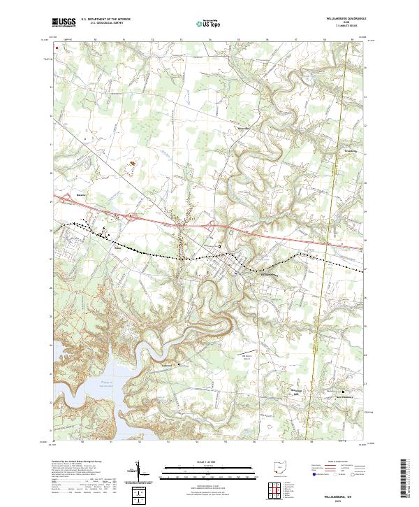 Williamsburg 2023 topographic map preview