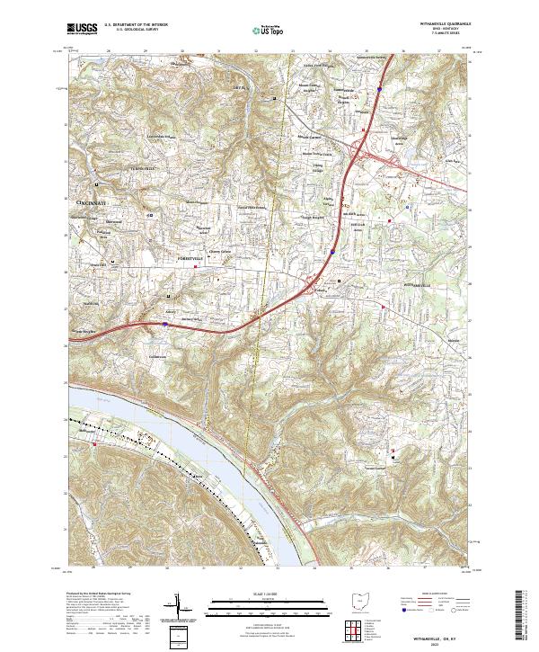 Withamsville 2023 topographic map thumbnail