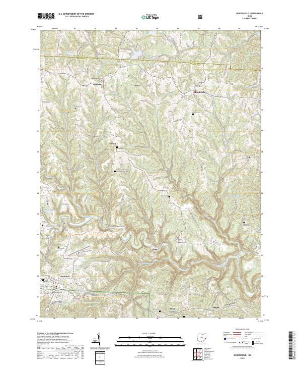 Woodsfield 2023 topographic map thumbnail